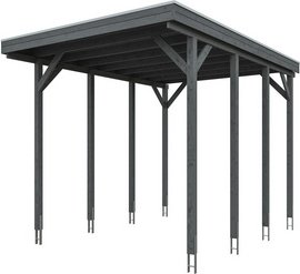 SKANHOLZ Caravan-Carport »Friesland Caravan«, 397 x 555 cm (BxT), schiefergrau