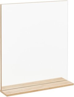 FACKELMANN Spiegelelement »FINN«, Ablage Asteiche, BxHxT: 59,8 x 69,2 x 13,5 cm - grau