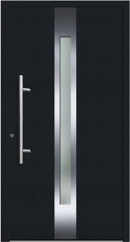 KNOCK Flügelüberdeckende Kunstoff-Haustür »Terra«, anthrazit - grau