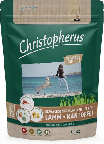 CHRISTOPHERUS Hundetrockenfutter »Leichte Kost«, 4 Beutel à 1500 g