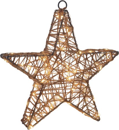 NÄVE Weihnachtsstern »Metallstern«, BxH: 25 x 25 cm, natur - beige