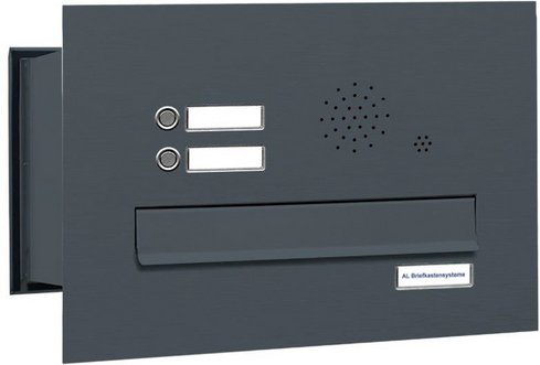 AL BRIEFKASTENSYSTEME Briefkasten, Parteien: 1, Mauerdurchwurf, BxHxT: 153,334 x 23,0 x 48,0 cm - grau