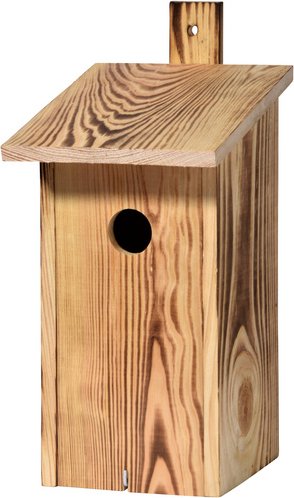 DOBAR Geflammter Nistkasten zum Aufhängen - braun