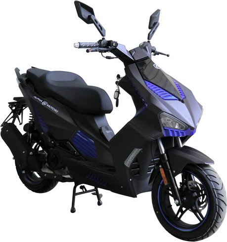 ALPHA MOTORS Motorroller »Shark«, 50 cm³, 45km/h, Euro 5 - schwarz