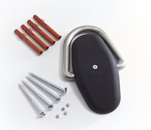 Verankerungskit, 21 x 13 x 2,5 cm, schwarz, oval