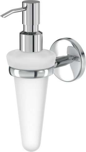LENZ Seifenspender »FLAME«, Chrom, Montageart: Kleben oder Bohren - silberfarben