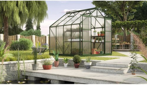 VITAVIA Gewächshaus »Uranus 6700«, 6,7 m², Kunststoff/Aluminium, winterfest - gruen