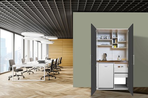 RESPEKTA Schrankküche »Peter«, mit E-Geräten, Gesamtbreite: 104 cm - grau