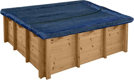 INTERLINE Poolabdeckung, LxB: 2,10 x 2,10 m, mit Netz - blau