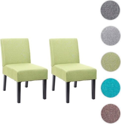 MVG Esszimmerstuhl »MVG-F61«, 2er-Set, Abgerundete Sitz- und Rückenfläche - gruen