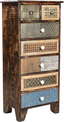 INTERIA Home & Living Kommode »KALAY«, Holz, mehrfarbig/dunkelbraun - bunt