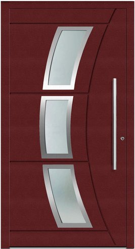 KNOCK Aluminium-Haustür »Terra Nova«, purpur - rot