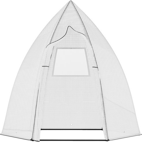 Thumbnail - Outsunny Gewächshaus, LxBxH: 160 x 138 x 180 cm - weiss