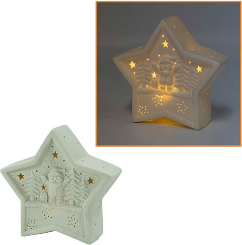 NOOR living LED-Weihnachtsstern, Höhe: 16 cm, batterie, weiß - weiss