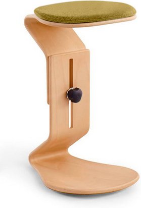 Mayer Sitzmöbel Hocker »NEST NATURE«, Breite: 38 cm, höhenverstellbar, Wolle, gelb