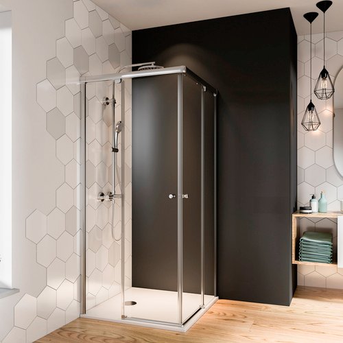 BREUER Eckeinstieg »Fara 6«, Schiebetür, BxH: 90 x 190 cm - silberfarben