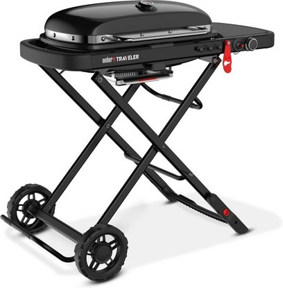 WEBER Gasgrill »Traveler Stealth Edition«, 3,8 kW, Grillfläche: 64 x 35 cm, schwarz