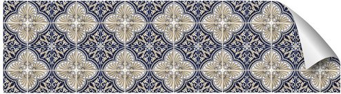 mySPOTTI Küchenrückwand-Panel »fixy«, dunkelblau/beige/weiß