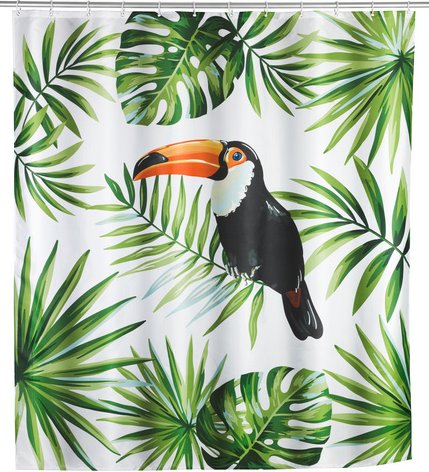 WENKO Duschvorhang »Tucan«, B: 180 cm - bunt