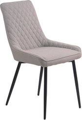 Möbilia Stuhl, Höhe: 86 cm, hellgrau/schwarz, 2 stk