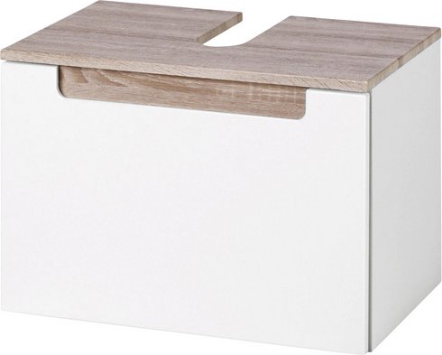 HELD MÖBEL Waschbeckenunterschrank »Siena«, BxHxT: 60 x 40 x 35 cm, Anschlagrichtung: links/rechts - weiss