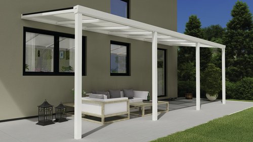 GARDENDREAMS Terrassenüberdachung »Easy Edition«, Breite: 700 cm, Dach: Polycarbonat (PC), weiß - weiss