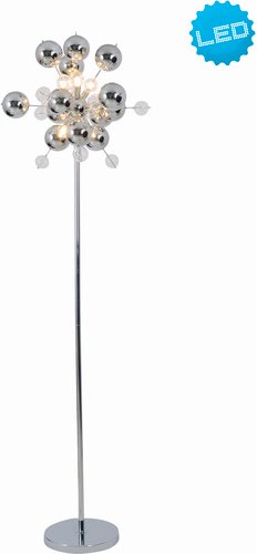 NÄVE Stehleuchte, G9, Höhe: 167 cm - silberfarben