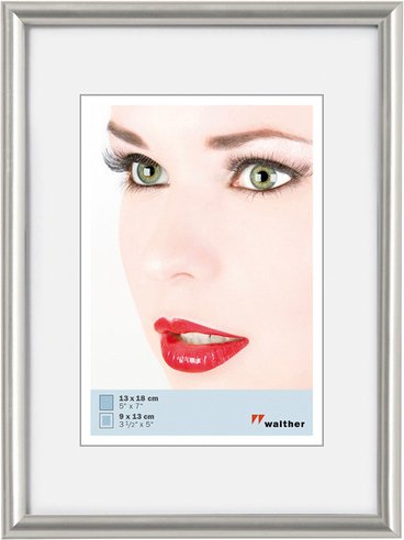 Walther Design Bilderrahmen »GALERIA«, BxL: 19,3 x 25,2 cm, silberfarben, Kunststoff