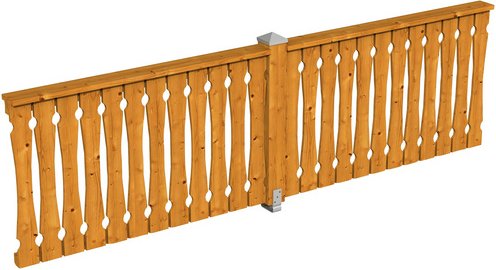 SKANHOLZ Brüstung, B x H: 335 x 96 cm, Holz, Farbe: eiche hell