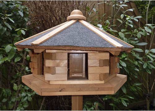 PROMADINO VOGELHAUS FEHMARN MIT FUSSKREUZSTAENDER - braun