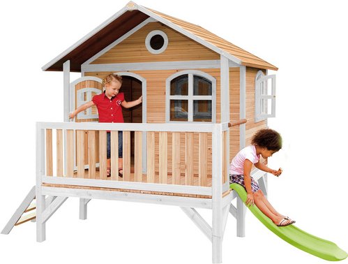 Thumbnail - AXI Kinderspielhaus »Stef«, BxHxT: 349 x 233 x 212 cm, Holz, braun/weiß/lindgrün
