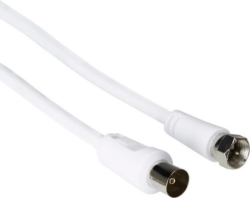 SCHWAIGER Anschlusskabel, 3 m, 75 Ohm, 75 db, Weiß - weiss