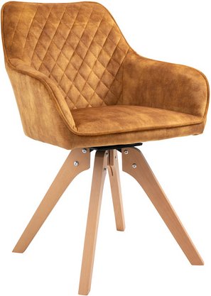 SalesFever Essgruppe, 5-teilig, 1 Tisch + 4 Stühle - goldfarben