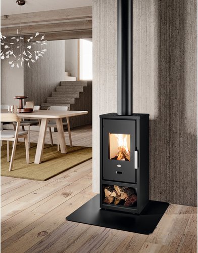 BLAZE Kaminofen »Gilda«, Metall, 4,2 kW, Dauerbrand geeignet - schwarz