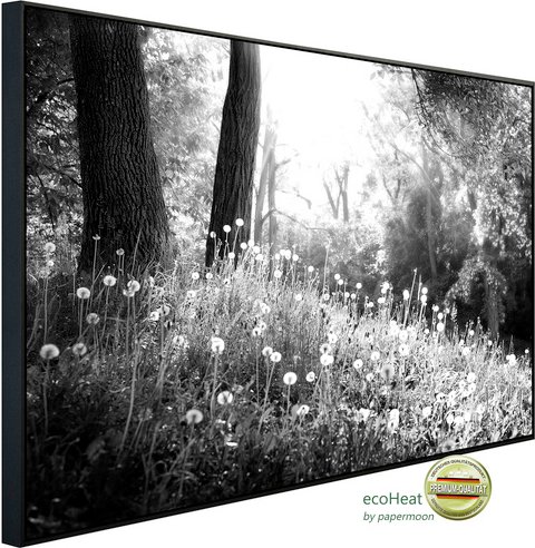 Thumbnail - papermoon Infrarotheizung »EcoHeat - Wald Schwarz + Weiss«, Matt-Effekt - bunt