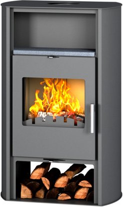 accente Kaminofen »Arango«, grau, Stahl, 7 kW