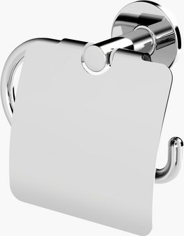 LENZ Toilettenpapierhalter »VIDA«, Chrom, Montageart: Kleben oder Bohren - silberfarben