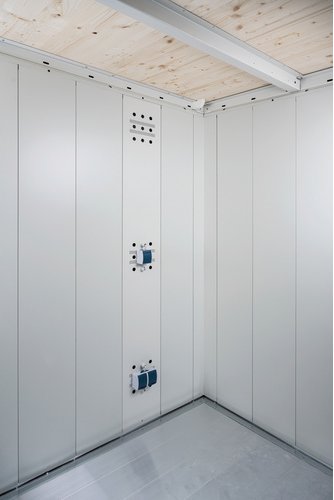 BIOHORT Elektro-Montagepaneel »Neo«, E-Montagepaneel für Gerätehaus Europa, LxB: 28 x 204 cm - grau