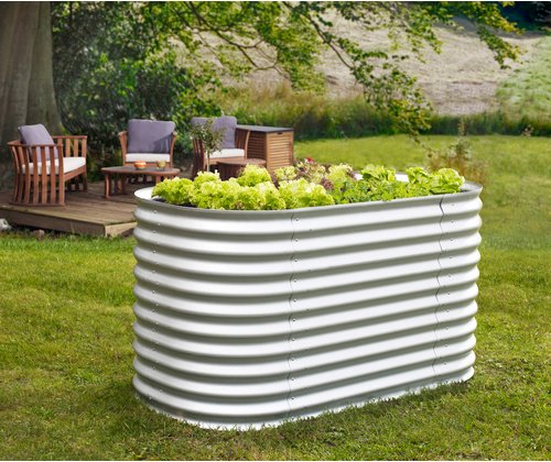 Thumbnail - VITAVIA Hochbeet »Terra 858«, BxHxL: 82,1 x 85,8 x 162,1 cm, Zincalume® - silberfarben