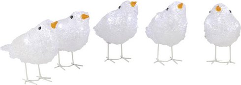 Thumbnail - Konstsmide Dekoleuchte, vogelförmig, Höhe: 11,5 cm, netz, weiß - weiss