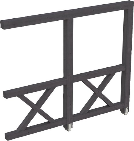 SKANHOLZ Seitenwand, B x H: 78,5 x 210 cm, Holz, Farbe: schiefergrau