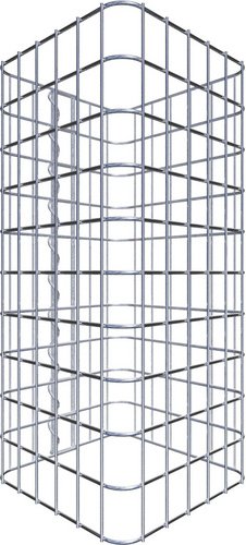 Gabiona Gabionensäule, silbergrau, Maschenweite 5 cm x 5 cm - silberfarben