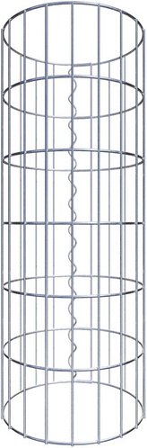 Gabiona Gabionensäule, silbergrau, Maschenweite 5 cm x 10 cm - silberfarben