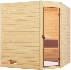 Thumbnail - WEKA Massivholzsauna »VALIDA ECK 2«, 6 Personen, inkl. 9 kW Ofen mit integrierter Steuerung - braun