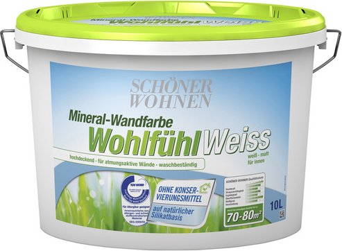 SCHÖNER WOHNEN FARBE Innenfarbe »Wohlfühlweiss«, Weiß, matt