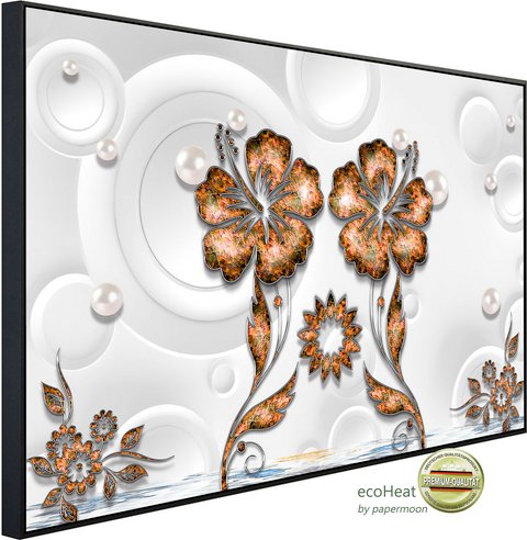 papermoon Infrarotheizung »EcoHeat - Muster mit Blumen«, Matt-Effekt - bunt