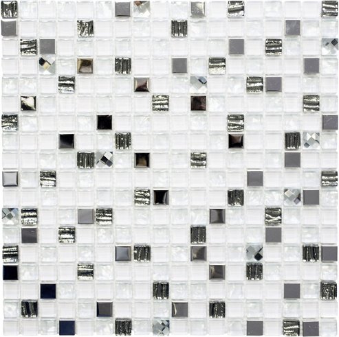 HuH Mosaik Mosaikfliese »Diamond«, BxL: 30 x 30 cm, Wandbelag - weiss