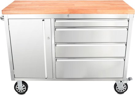 Ondis24 Werkstattwagen, BxHxT: 130 x 92 x 48,5 cm, Metall - silberfarben