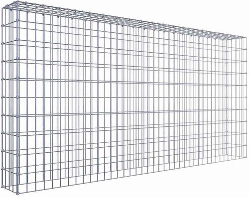 Gabiona Anbaugabione »Typ 3«, 5 Gittermatten inkl. C-Ringe, Maschenweite: 5 x 10 cm, ohne Bodengitter - silberfarben