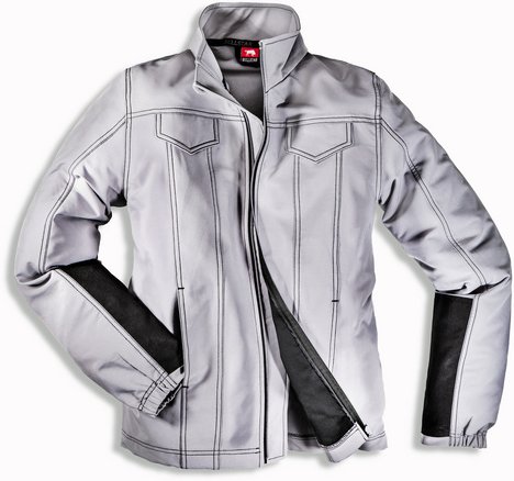 BULLSTAR Jacke »FLEX-ON«, platingrau/schwarz, mit Reißverschluss, Größe M - grau | schwarz